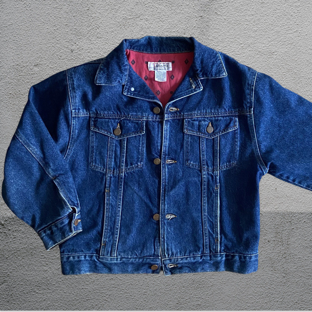 Talbots Vintage 90s Jean Jacket Blue Denim Made In USA